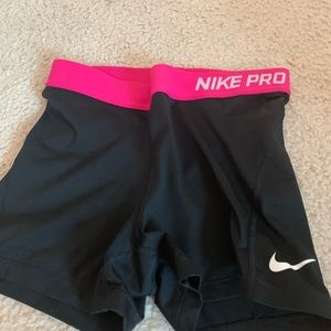 Nike pro with pink waistband